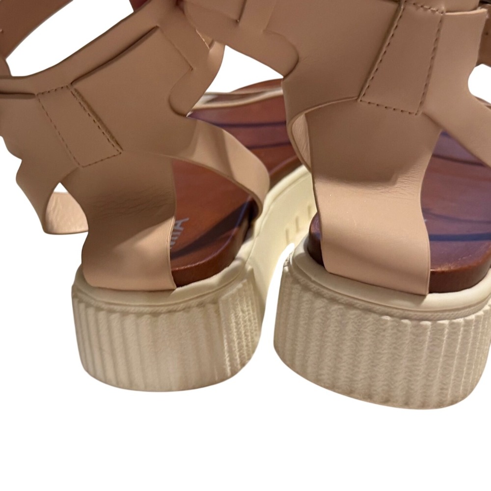 MIA Lunna Nude Clear Strap Platform Sandals Women 8.5 Flatform Lug Sole MH0091LU - Picture 4 of 10